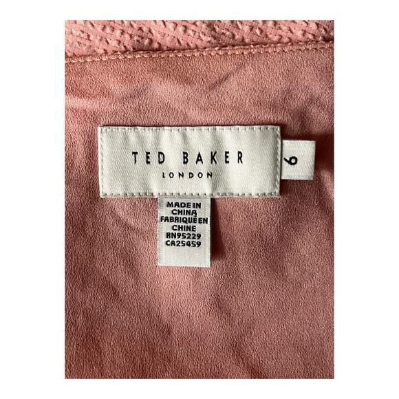 Ted Baker dress Luaan button through cami sleeveless pink size 6 (US 14) - Picture 5 of 7